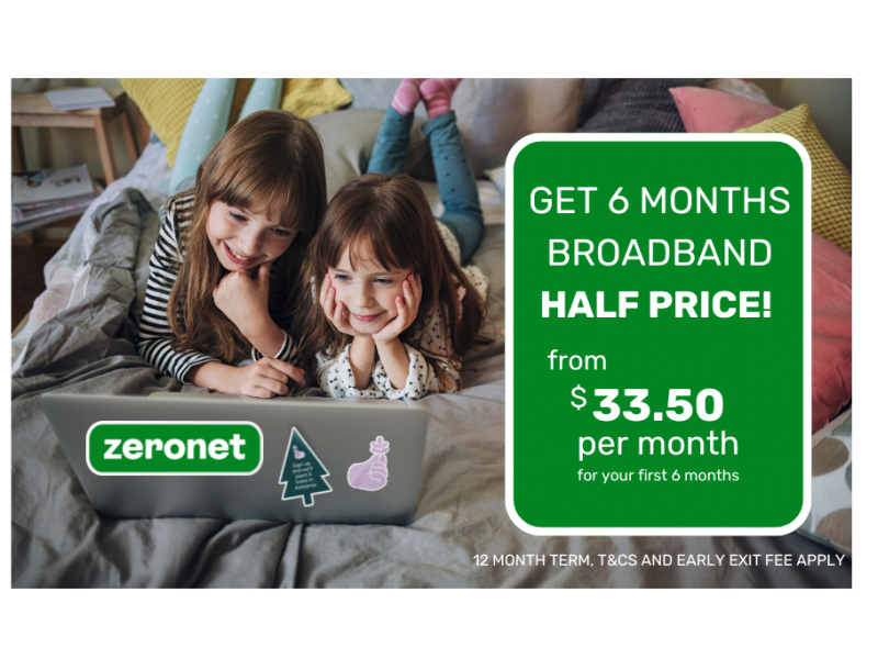 Get 6 Months Broadband Half Price April 25